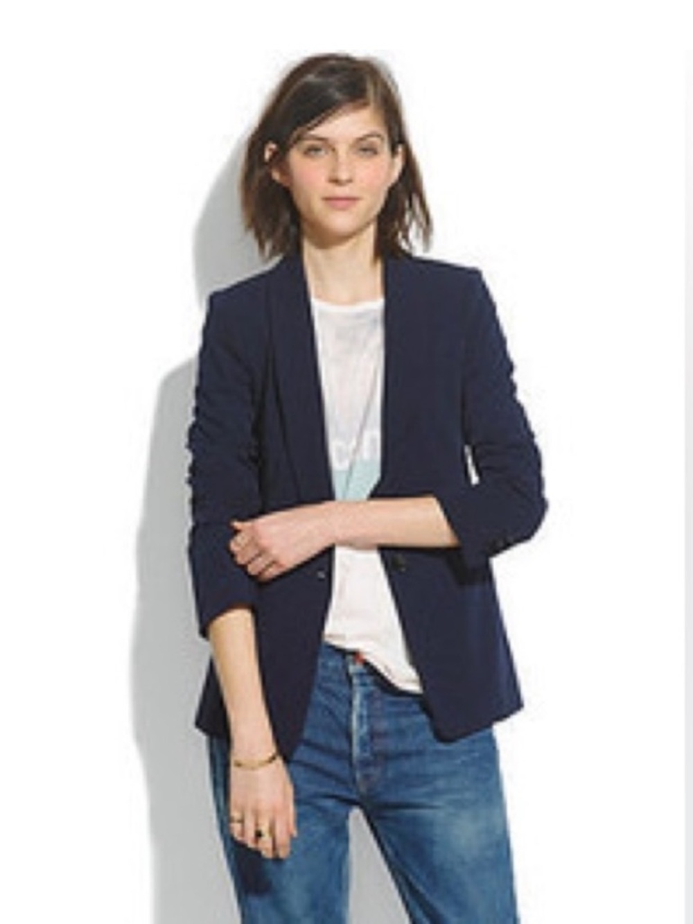 Madewell Navy Tailored Blazer